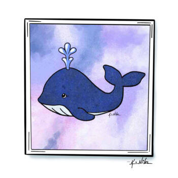 Whale art print