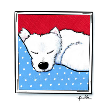 Napping Westie art print