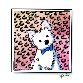 Westie Bow tie print