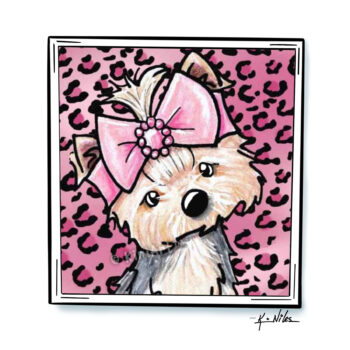 Yorkie girl art print