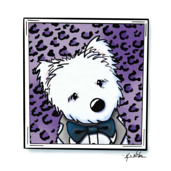 Westie boy art print