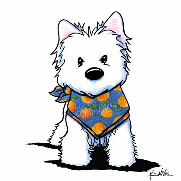 Original Westie Terrier – KiniArt™ by Contemporary PUP Artist, Kim Niles