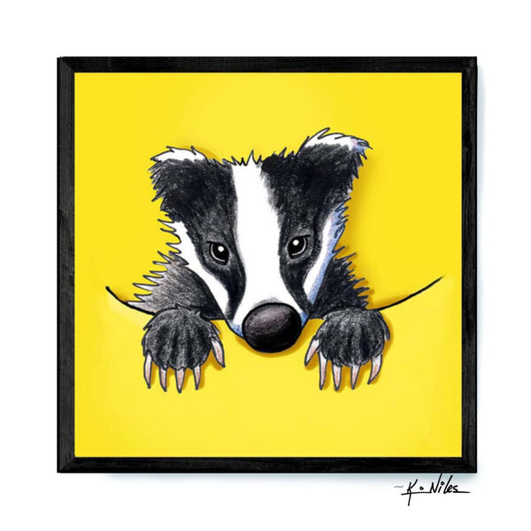 Badger art print