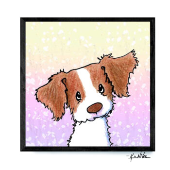 Brittany dog art print