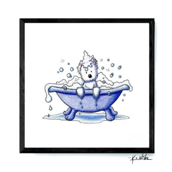 Muggles bath time art print