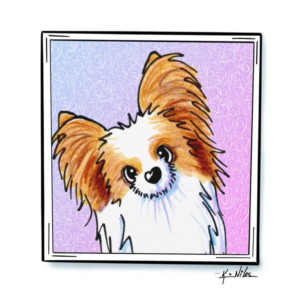 Papillon dog art