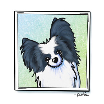 Papillon dog art