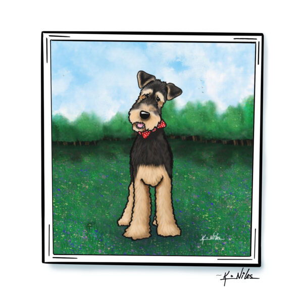 Airedale terrier art