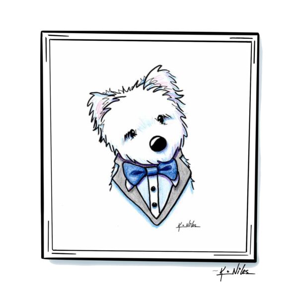 Original Art Tux Westie