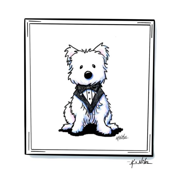 KiniArt Westie original art. © Kim Niles, KiniArt™