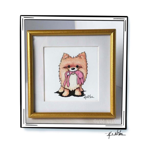 Framed Original Pomeranian Art