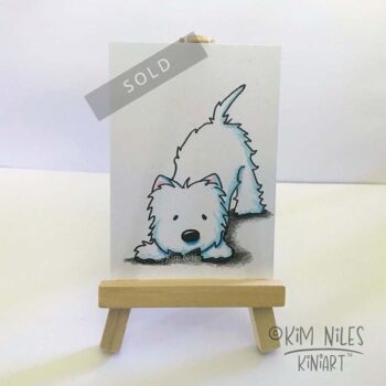 Playful Westie art