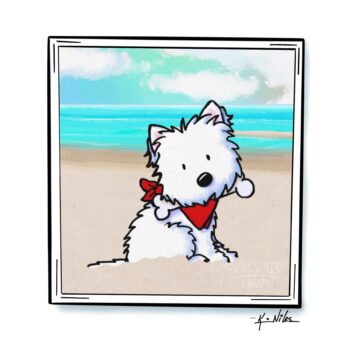 KiniArt Westie Beach print