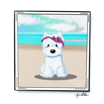 KiniArt Westie Beach print