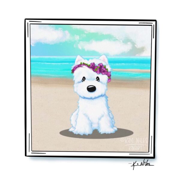 KiniArt Westie Beach print