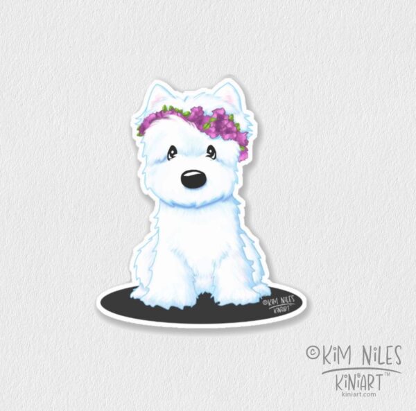 Blossom Westie sticker