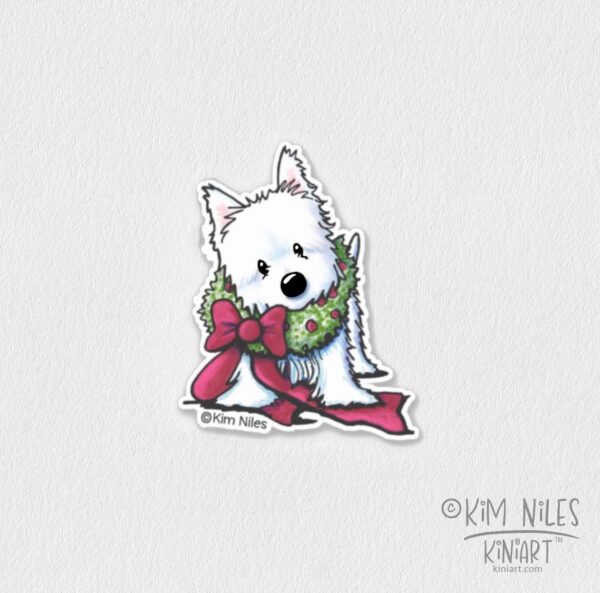 Christmas Westie sticker