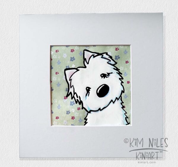 Matted KiniArt Westie terrier Art