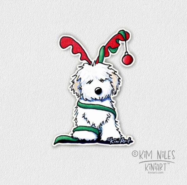 Christmas havanese sticker