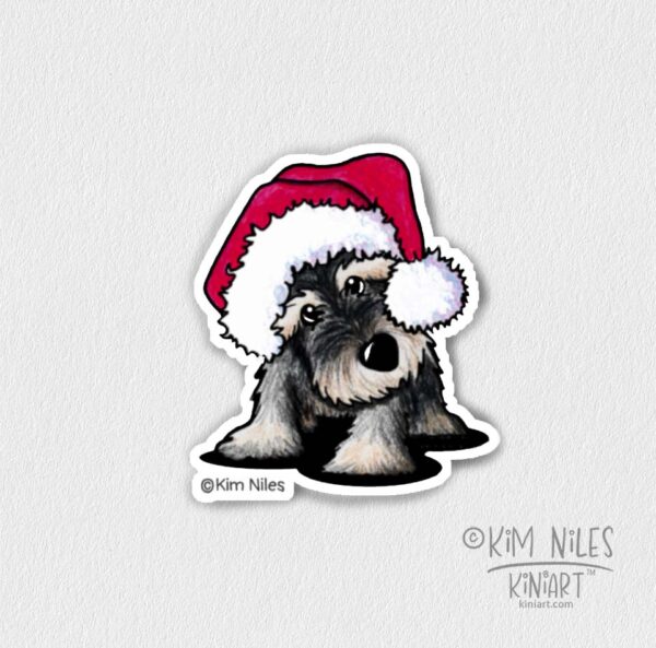 Christmas schnauzer sticker