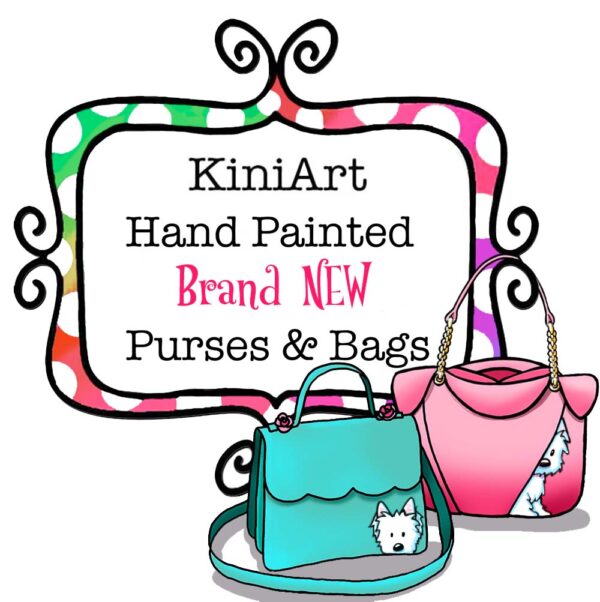 Custom hand painted New bags by Kim Niles, KiniArt™️