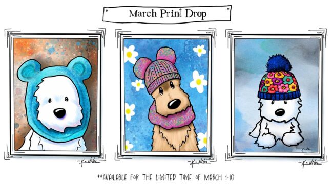 Limited time dog mom print drop by Kim Niles