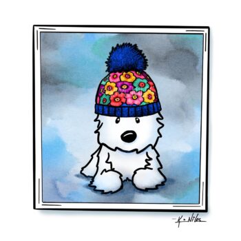 Print Drop Cozy series WESTIE PRINT