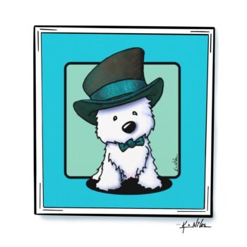 Top hat Westie Print