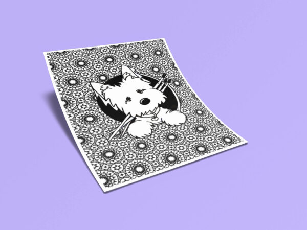 Westie Artist coloring page