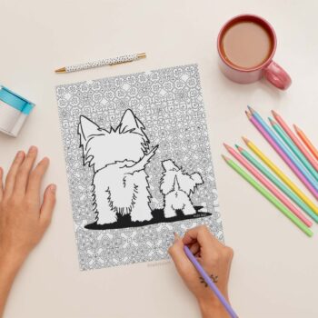 KiniArt coloring sheets by Kim Niles