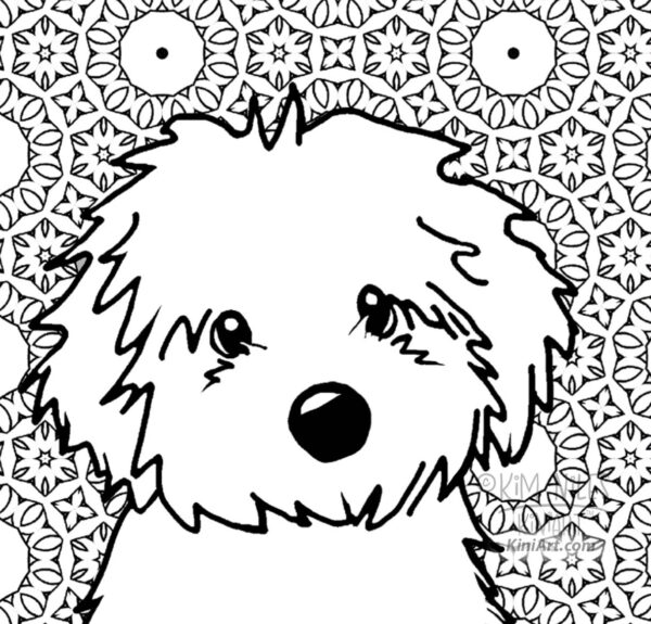 KiniArt™️ Havanese dog art coloring page